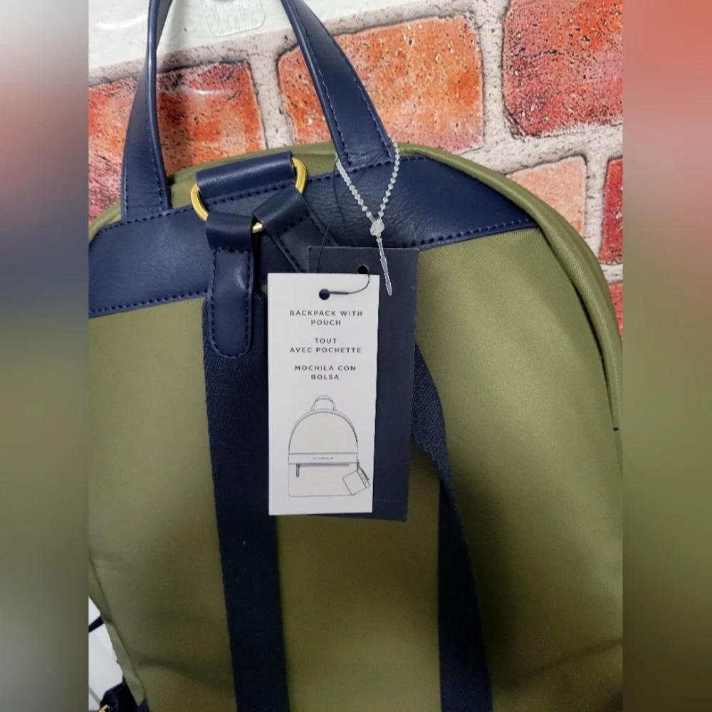 Tommy Hilfiger navy blue & olive green nwt backpack.